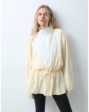 adidas Originals Gathered Waist Track Jacket - Natural