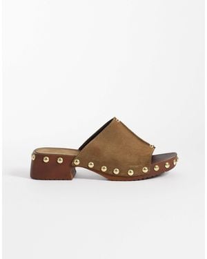 ASOS Franco Premium Mule Sandal Clogs - Brown