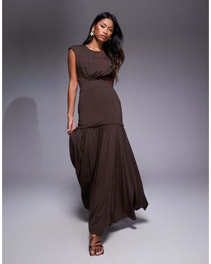 Bardot Annaise High Neck Maxi Dress - Brown