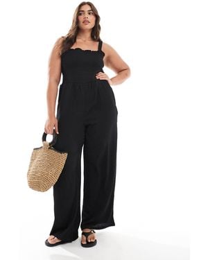 ONLY Shirred Jumpsuit - Black
