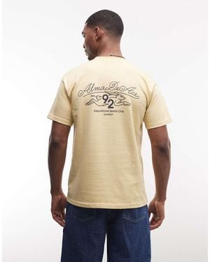 Alma de Ace Hare Sports Back And Chest Print Logo T-shirt - Blue