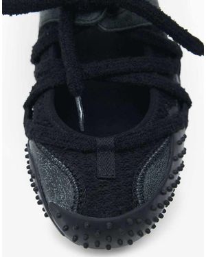 Desigual Zapatillas Deportivas Negras Con Cordones De Cuero - Blanco