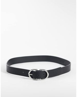 Vero Moda Cintura Spalmata Con Dettagli Metallici Argentati Nera - Nero