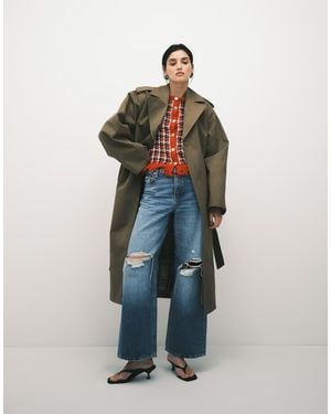& Other Stories Trench Coat With Utility Belt Detail - Blue