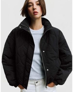 Bershka Padded Jacket - Black