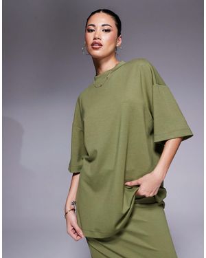 River Island Clean Oversized T-shirt - Green