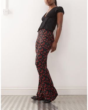 Noisy May Flare Trouser - Brown