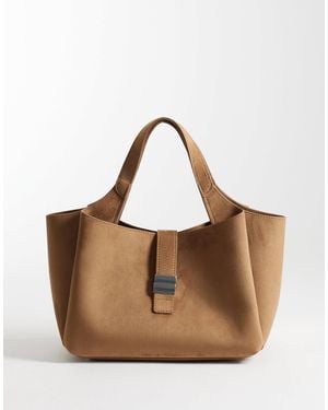 Gina Tricot Hand Bag With Belt Strap Detail - Brown