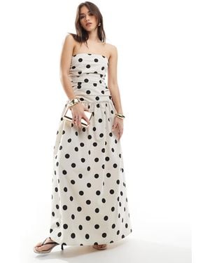 4th & Reckless Vestito Lungo A Fascia - Bianco
