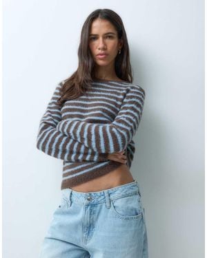 ONLY Fluffy Textured Jumper - Brown