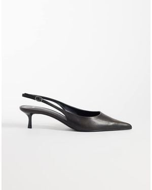Mango Slingback Pumps Met Hak - Wit
