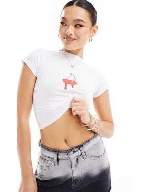 Murci Exclusive Cherry Motif Baby Tee - White