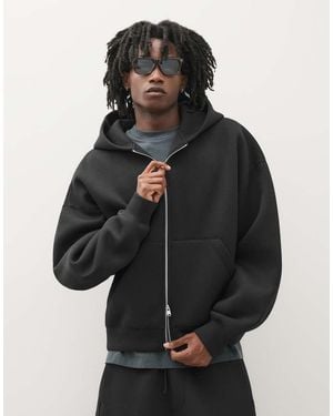 Bershka Hoodie Met Rits - Zwart