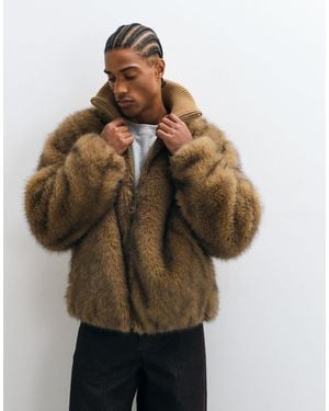ASOS Bomber en faux-fur - Marron