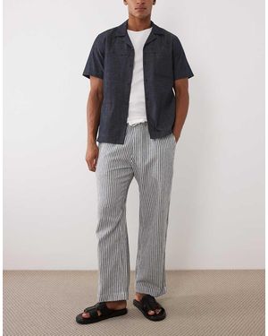 Abercrombie & Fitch Linen Blend baggy Fit Trousers - Blue