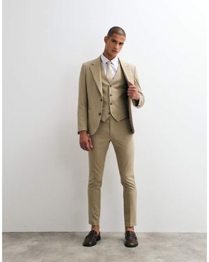 ASOS Skinny Suit Trousers - Natural