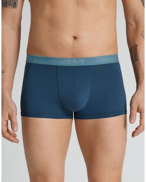 Intimissimi Microfibre Boxers With Logo - Blue