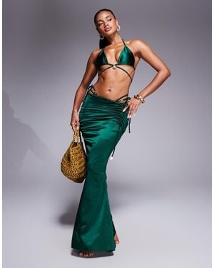 SIMMI Palm Maxi Skirt - Green