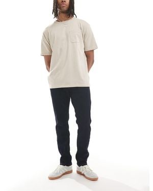 Wrangler Vaqueros Azul Oscuro De Corte Tapered Slim Larston De -Azul Marino - Blanco