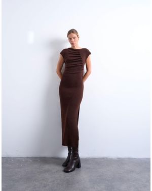 TOPSHOP – asymmetrisches strickkleid - Weiß