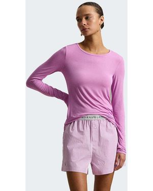 Polo Ralph Lauren Separate Sleep Boxer With Elastic Logo - Purple