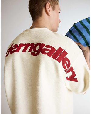 Bershka Graphic Print Terry Sweatshirt - White