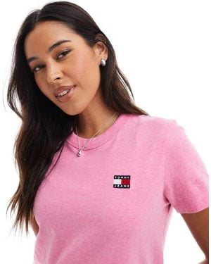 Tommy Hilfiger Tommy Badge Crew Neck T-Shirt - Pink