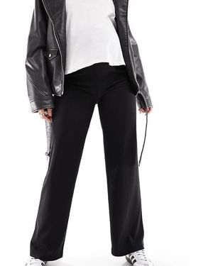 Mama.licious Mamalicious Maternity Over The Bump Ribbed Wide Leg Trousers - Black