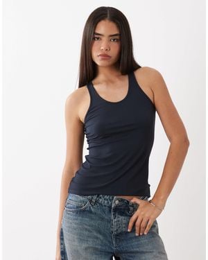 ARKET – sportliches tanktop - Blau