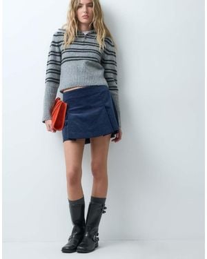 ONLY Minigonna Plissettata - Blu