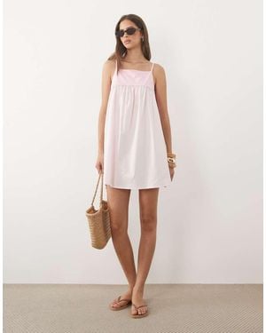 ASOS Halterneck A-line Hybrid Mini Dress - Pink