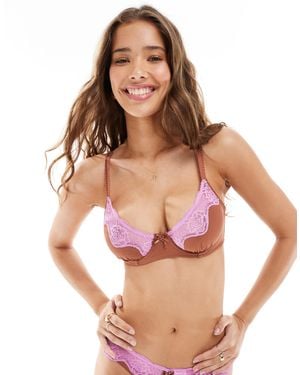 Cotton On Sabrina Underwire Lace Bra - Pink