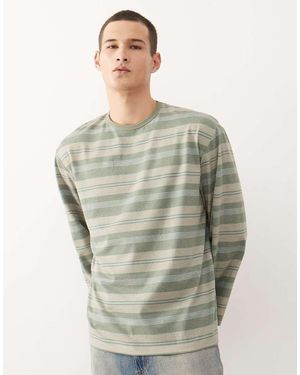Reclaimed Vintage Long Sleeve Cropped Boxy T-shirt - Grey