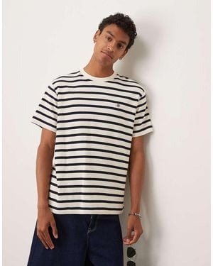 GANT Waffle Stripe T-shirt - White