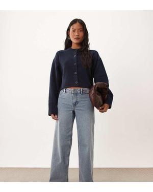 JDY Petite Vanessa Jeans Met Wijde Pijpen - Blauw