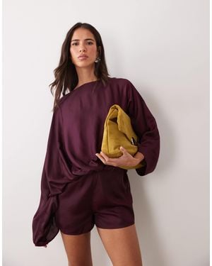 ASOS Batwing Playsuit - Purple