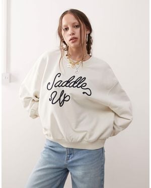 Wrangler – oversize-sweatshirt - Natur