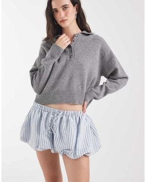 ASOS Bubble Hem Shorts - Grey