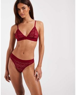Lacoste Lace Brief - Red