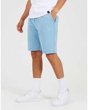 Brave Soul Cotton Jersey Elasticated Shorts - Blue