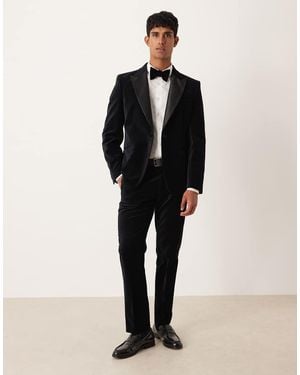 ASOS Slim Suit Tuxedo Trousers - Black