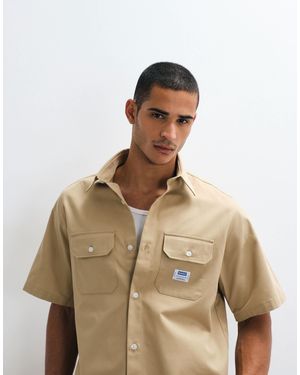 HUGO Ekyno Oversized Shirt - Natural