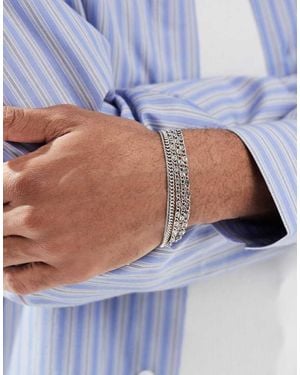ASOS 5 Pack Swirl Link And Chain Bracelet - Blue