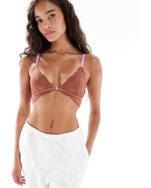 Cotton On Bralette Color Caramelo De Encaje Sabrina De - Marrón