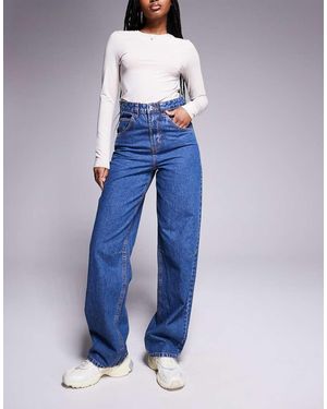 ASOS Vaqueros Azules De Corte Barrel Holgado Con Lavado Medio De Weekend Collective