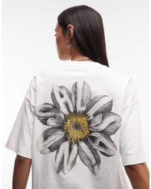 AllSaints Petal Etta Short Sleeve Graphic Logo T-shirt With Back Print - Grey