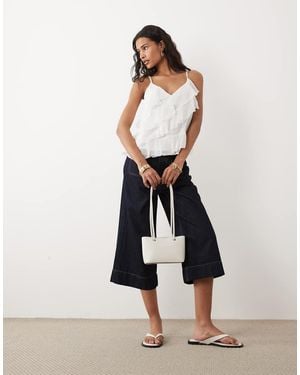 Vila Ruffle Cami Top - White