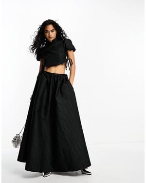 Sister Jane Jacquard Maxi Skirt Co-ord - Black