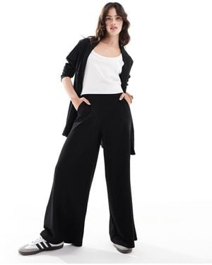 Jdy Wide Leg Tailored Trousers Co-ord - Black