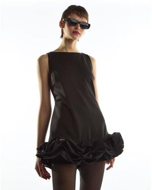 Glamorous Ruffle Hem Playsuit - Black